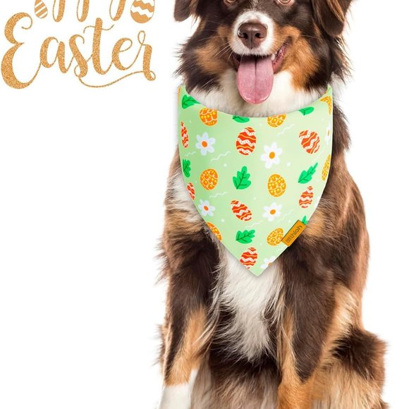 Easter Dog Bandanas 2 Pack - Pet Scarf for Boy and Girl, Spring Pet Acce… - Picture 5 of 7